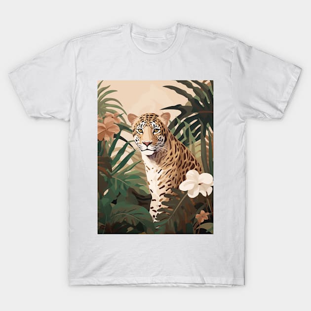 Leopard in the Jungle T-Shirt by JunkyDotCom